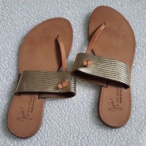 Joie Gold Sandals - size 5